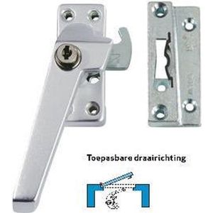 Axa Raamsluiting met nok cilindersluiting links opbouw F1 3319-61-91/6