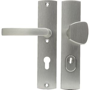 AXA | Veiligheidsbeslag Curve Plus S-knop+kruk Blok | PC72 | Anti-kerntrek | Omkeerbaar | 242x52x13 | Alu | SKG3 PC72