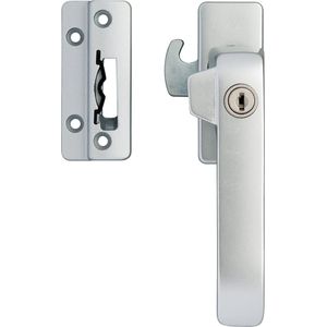 AXA Veiligheids Raamsluiting (model 3329) Aluminium: Afsluitbaar met cilinderslot, rechts naar buiten draaiend. SKG*