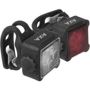 AXA Niteline 44R LED Fietslampjes Voor en Achter -  Fietsverlichting USB Oplaadbaar