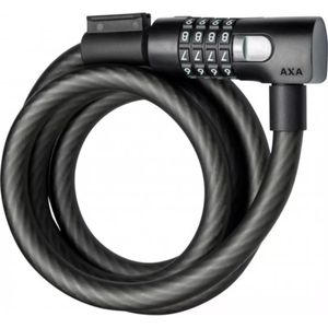 Axa Spiraalkabelslot Resolute 180cm Ø15mm Zwart Met Code