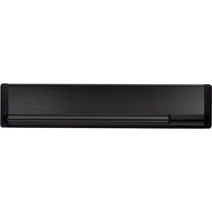 AXA Brievenbus Briefplaat met naamplaat: Zwart geslepen (350 x 74 mm)