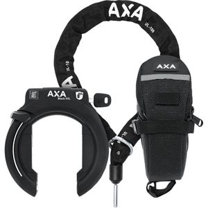 Axa Xxl Zwart ringslot + Zadeltas + ULC100 ketting