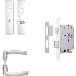AXA set binnendeurbeslag WC63 + toilet-badkamerslot wit
