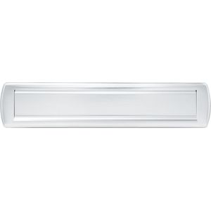 AXA Brievenbus Briefplaat (model Curve Plus) Aluminium glad: Geluidsdempend en tocht- en waterdicht (340 x 74 mm)
