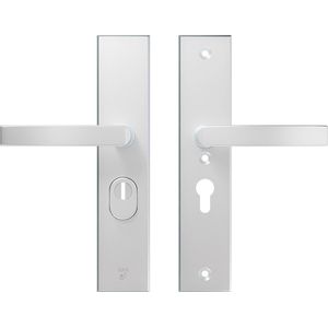 AXA Veiligheidsbeslag (Edge Plus) Aluminium glad: Kruk-Kruk (model Blok) PC55 met kerntrekbeveiliging SKG***