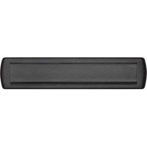 AXA Brievenbus briefplaat (model Curve Plus) Zwart geslepen: Geluidsdempend en tocht- en waterdicht (340 x 74 mm)