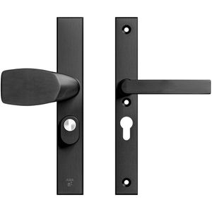 AXA Smal Veiligheidsbeslag Edge Zwart knop-kruk PC55 anti-kerntrek SKG***