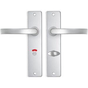 AXA basic schild WC63/8 met deurklink blok aluminium F1