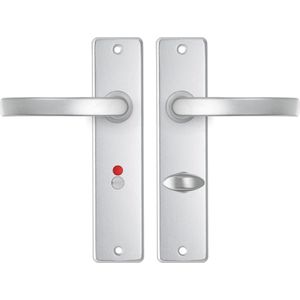 AXA Edge Basic Deurbeslagset Binnendeur- TL63-8 - Kruk Blok op schild voor toilet en badkamer - Aluminium