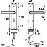 AXA Edge Deurbeslagset – TL63-8 – Kruk Op Schild Voor Toilet en Badkamer – Zwart