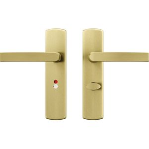 AXA curve klik schild WC63/8 met deurklink Blok aluminium goud