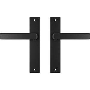 AXA Edge Deurbeslagset Binnendeur - Kruk Riga op schild - Zwart geslepen