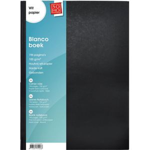 SOHO Dummyboek Blanco – Collegeblok – Harde kaft – 196 pagina’s – Draadgebonden – A4 formaat – Blanco