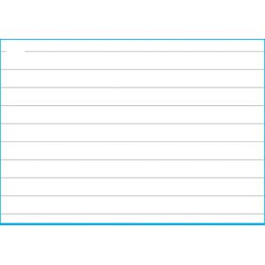 SOHO Flashcards – Flashcards met perforatie – Systeemkaarten – Flashcard met ring – Gelinieerd – 50 stuks – A7 - Blauw