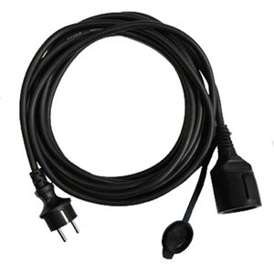 Verlengsnoer - Zwart - Neopreen - 3 Aders - 10 Meter