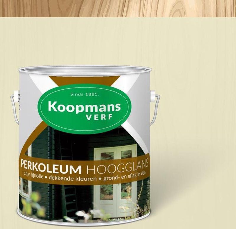 Koopmans Perkoleum Beits Roomwit 302 Dekkend Hoogglans 2,5 liter