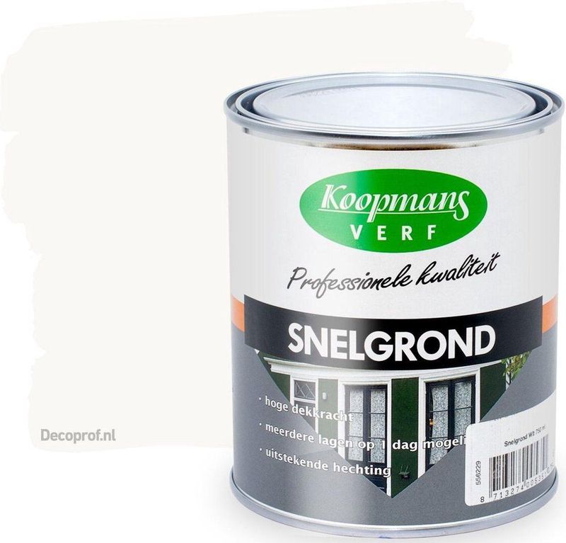 Koopmans - Snelgrond - Grondverf - Sneldrogend - Hoogvullend - Voor Binnen en Buiten