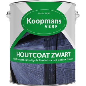 Koopmans Houtcoat | 2 Stuks | 2,5 L | Zwart | Vochtregulerend | Sneldrogend | Beits