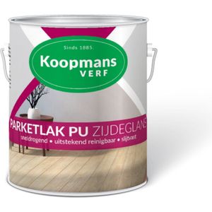 Koopmans Vloerlak PU | Zijdeglans | 1 Liter | Wit | Hoge Slijtvastheid | Dekkend | Lak