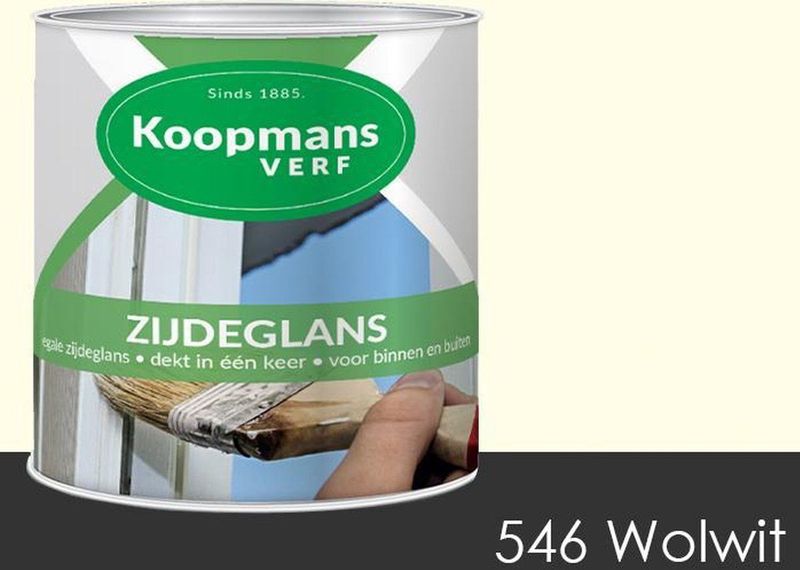 Koopmans - Zijdeglans 546 - Lakverf - Wolwit - 250 ML