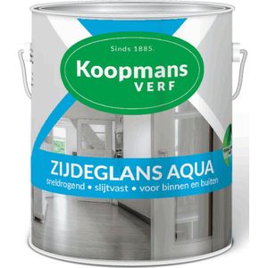 Koopmans Zijdeglans Aqua | 2,5L | Wit | Zijgeglans | Waterverdunbaar | Dekkend | Sneldrogend | Duurzaam | Aflak | Klusverf