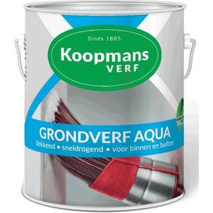 Koopmans Grondverf Aqua | 2,5 L | Wit | Mat | Voor Binnen En Buiten | Sneldrogend | Biobased | Klusverf
