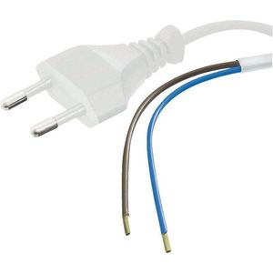 HK Electric AANSLUITSNOER Aansluitleiding 2x0,75x3,0M Wit