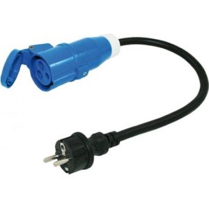 CEE verlengsnoer IP44 voor Camping/Maritime 10m oranje H07RN-F 3G2,5 CEE- stekker, haakse koppeling 230V/16A