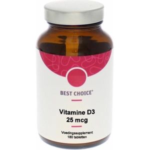 Best Choice Vitamine d3 25mg 180 tabletten