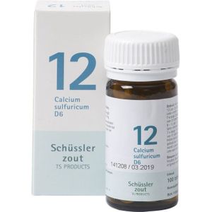 Pfluger Schussler Zout nr 12 Calcium Sulfuricum D6 - 1 x 100 tabletten