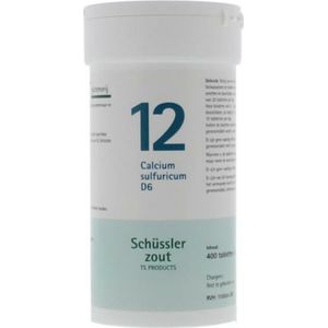 Pfluger Schussler Zout nr 12 Calcium Sulfuricum D6 400 tabletten