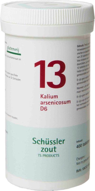 Pfluger Schussler Zout nr 13 Kalium Arsenicosum D6 - 1 x 400 tabletten