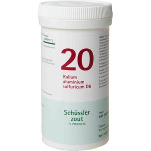 Pfluger Schussler Zout nr 20 Kalium Aluminium Sulfuricum D6 - 1 x 400 tabletten
