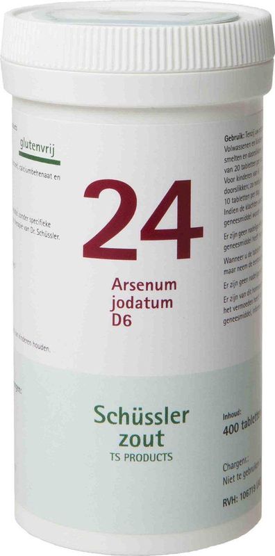 Pfluger Schussler Zout nr 24 Arsenum Jodatum D6 - 1 x 400 tabletten
