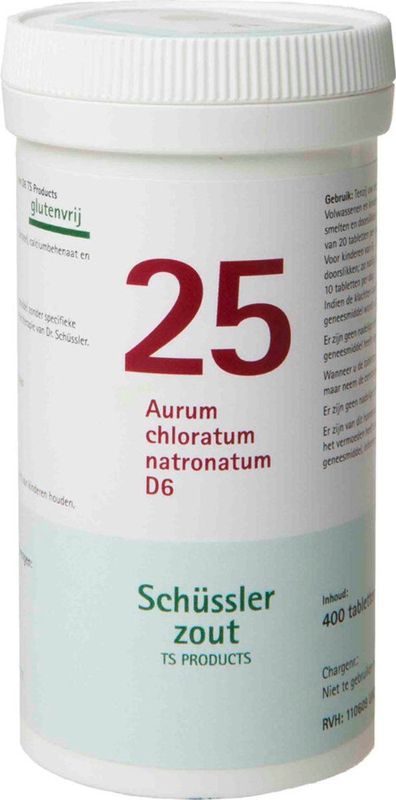 Pfluger Schussler Zout nr 25 Aurum Chloratum Natronatum D6 - 1 x 400 tabletten