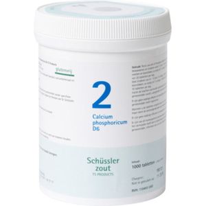 Pfluger Schussler Zout nr 2 Calcium Phosphoricum D6 - 1 x 1000 tabletten