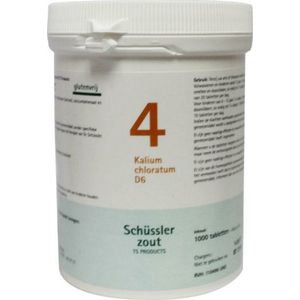 Pfluger Kalium chloratum 4 D6 Schussler  1000 tabletten
