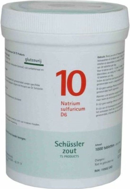 Pfluger Schussler Zout nr 10 Natrium Sulfuric D6 - 1 x 1000 tabletten