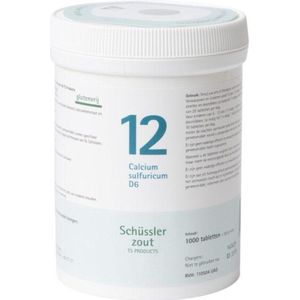 Pfluger Schussler Zout nr 12 Calcium Sulfuricum D6 - 1 x 1000 tabletten