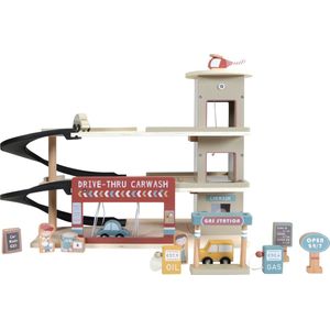 Little Dutch Treinbaanuitbreiding - garage multicolour FSC