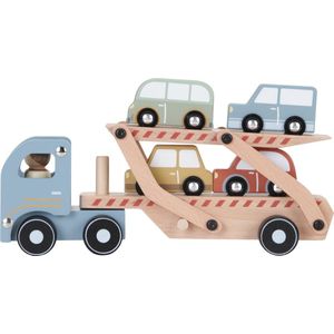 Little Dutch - Houten Truck - FSC - Met 4 Auto's en Popje