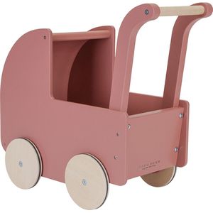 Little Dutch - Poppenwagen - Flowers & Butterflies - Hout - Inclusief Beddengoed