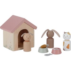 Little Dutch - Aanvulset Poppenhuis - Huisdieren - Inclusief Mandjes en Speeltjes