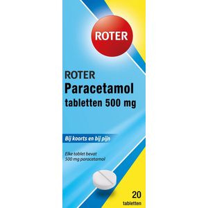 Roter - Paracetamol - Pijnstillers - 500mg - 20 Tabletten