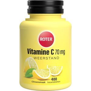 Roter Vitamine C 70mg - Vitamine C ondersteunt je weerstand - 400 kauwtabletten met citroensmaak