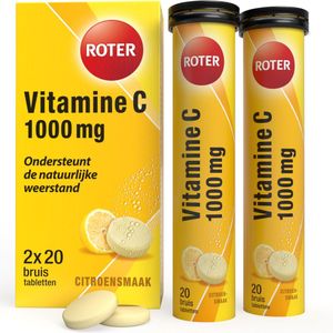 Roter Bruistabletten citroen vit C duopack 40 bruistabletten