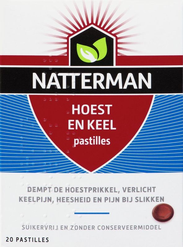 Natterman - Hoest- en Keelpastilles - Suikervrij - Ectoin® Hydro Complex