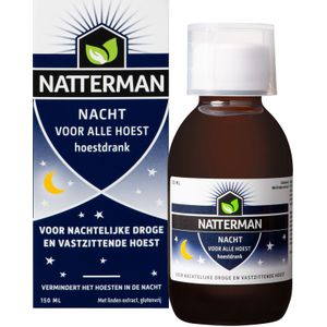 Natterman Nacht Voor Alle Hoest - Voor nachtelijke droge en vastzittende hoest - Vermindert het hoesten in de nacht - Hoestdrank - Vanaf 18 jaar - Medisch hulpmiddel - 150 ml