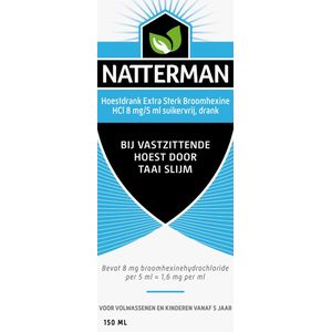 Natterman Hoestdrank extra sterk broomhexine HCl 8mg/5ml  150 Milliliter